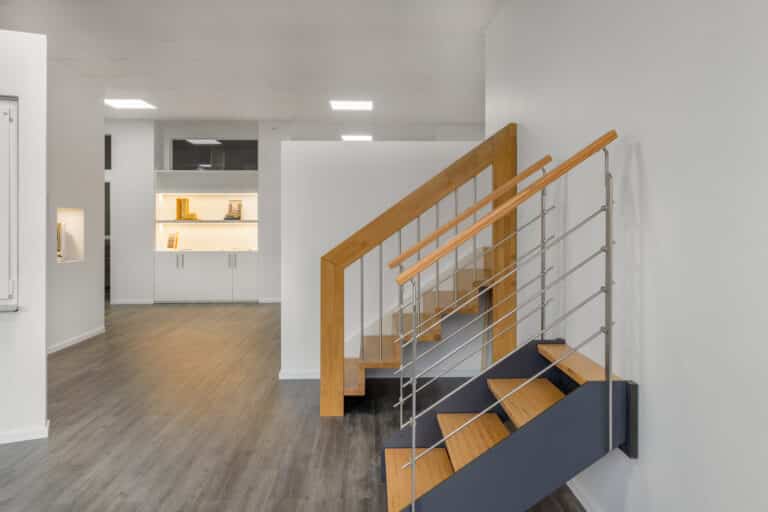 Treppenselektion im Showroom